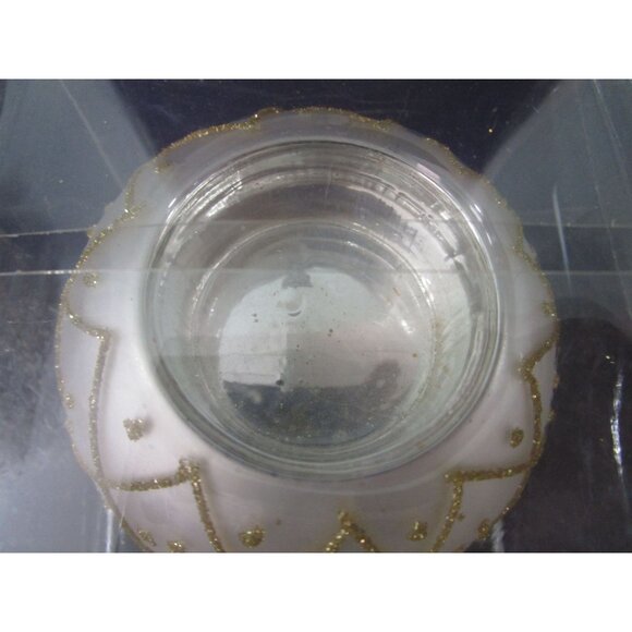 Catherine Lillywhites Gold White  Christmas Ornaments Tea Light Holders EUC - Picture 6 of 16